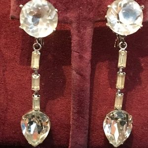 Vintage Rhinestone Earrings by Lewis Segal